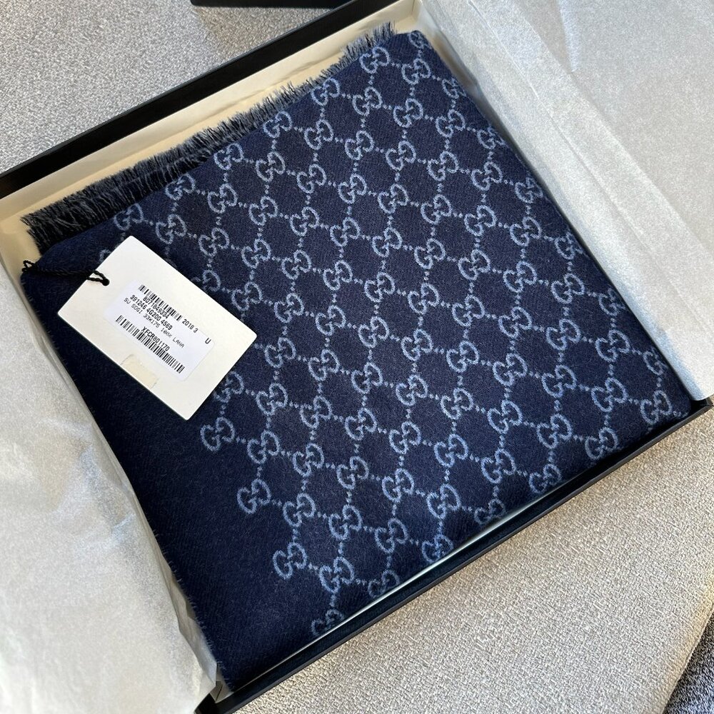 Gucci scarf sogi 33x175 Blue